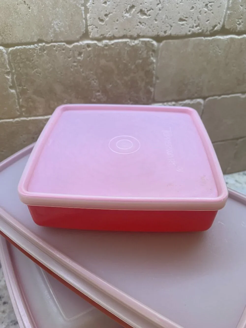 Tupperware Set of 3 containers Paprika